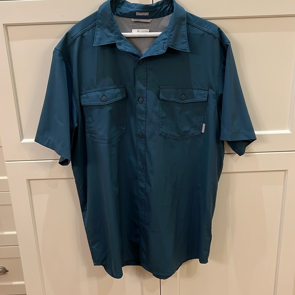 Columbia regular fit fishing sun shirt men’s mesh vent large